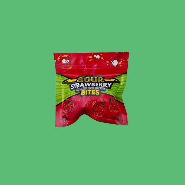 SOUR STRAWBERRY BITES - Weed Edibles SOUR STRAWBERRY BITES - Weed Edibles
