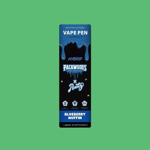 THC Vape Pen Packwoods x Blueberry Muffin 1ml THC Vape Pen Packwoods x Blueberry Muffin 1ml