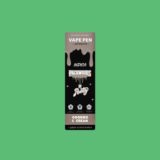 THC Vape Pen Packwoods x Cookies and Cream 1ml THC Vape Pen Packwoods x Cookies and Cream 1ml