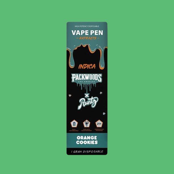 THC Vape Pen Packwoods x Orange Cookies 1ml THC Vape Pen Packwoods x Orange Cookies 1ml