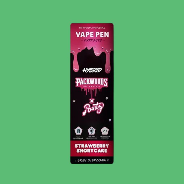 THC Vape Pen Packwoods x Runtz Strawberry Shortcake 1ml THC Vape Pen Packwoods x Runtz Strawberry Shortcake 1ml