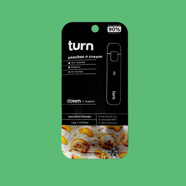 THC Vape Pan 1 ML TURN “Peaches n Cream” THC Vape Pan 1 ML TURN “Peaches n Cream”